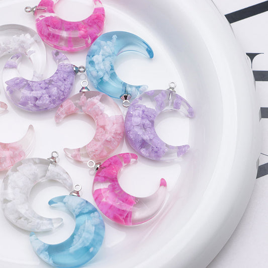 FS3330- Glow-in-the-dark Clouds And Moon Pendant