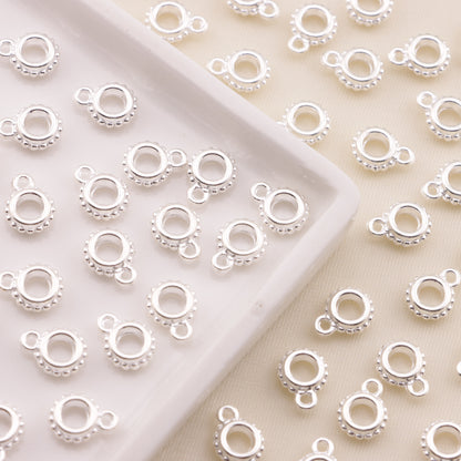 FS6579- 7mm Silver-Plated Hanging Hole Spacers