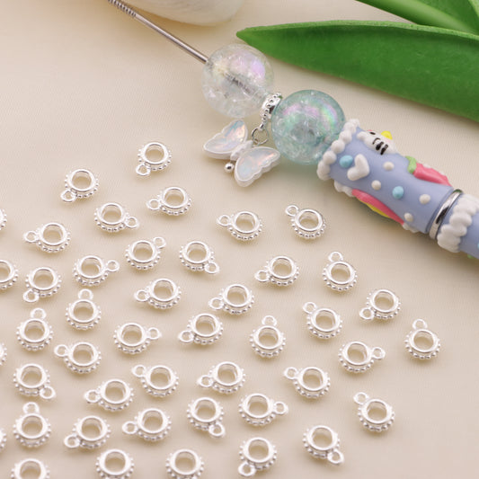 FS6579- 7mm Silver-Plated Hanging Hole Spacers