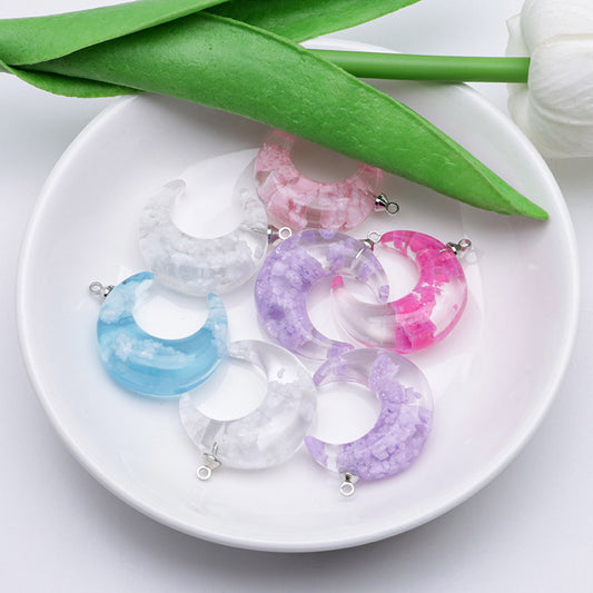 FS3330- Glow-in-the-dark Clouds And Moon Pendant
