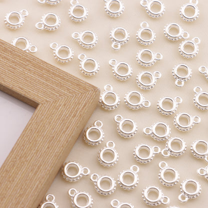 FS6579- 7mm Silver-Plated Hanging Hole Spacers