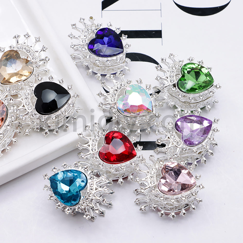 FS4843-Heart Crown Diamond Beads Fit For Beadable Pens