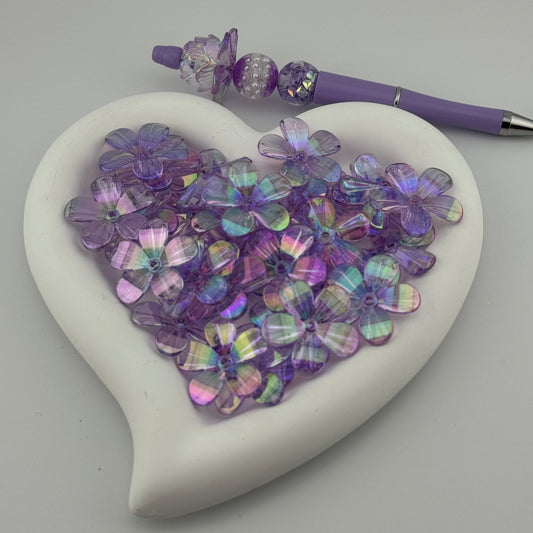FS0947- Uv - Coated 30mm Translucent Color Petals Can Be Painted On
