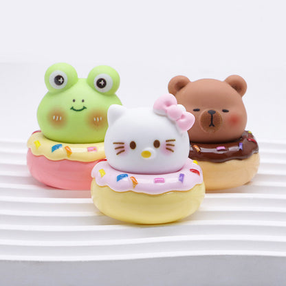 FS5157- Cartoon Animal Resin Donut Pen Toppers