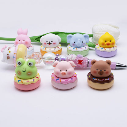 FS5157- Cartoon Animal Resin Donut Pen Toppers