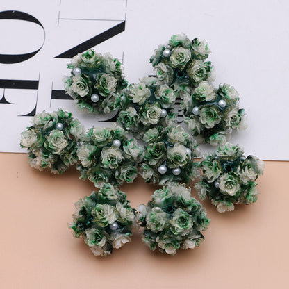 FS4860- 16mm Peach Soft Flower Ball Terracotta Beads Can Pass A Pen