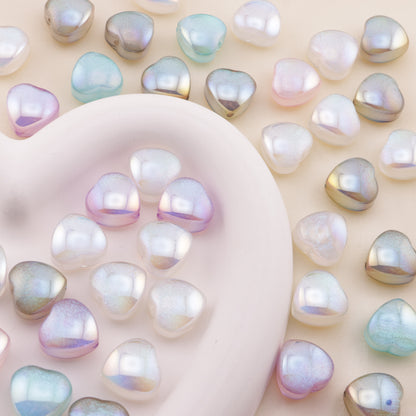 FS5724- 17mm Cat-Eye Heart-Shaped Resin Beads