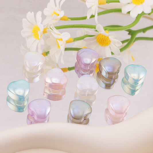 FS5724- 17mm Cat-Eye Heart-Shaped Resin Beads