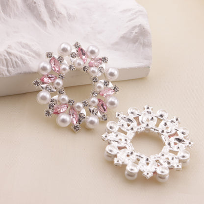 FS5267- 33mm Metal Round Flower Frame Charms