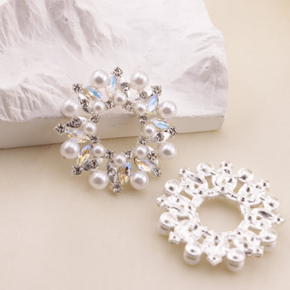 FS5267- 33mm Metal Round Flower Frame Charms
