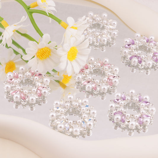 FS5267- 33mm Metal Round Flower Frame Charms