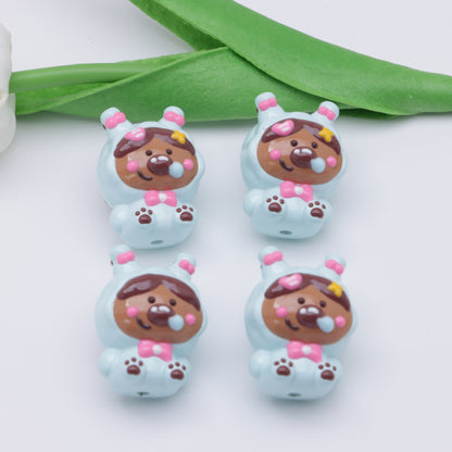 FS3337- Bear Hand Painted Beads Bear Hand-Painted Beads