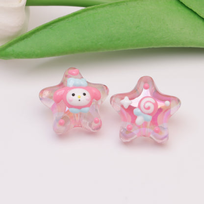 FS3695-21.5mm Hand - painted Five - pointed Star Melody