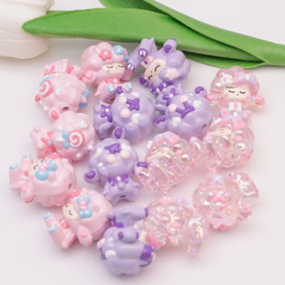 FS5035- Baa Baa Sheep Hand Painted Beads