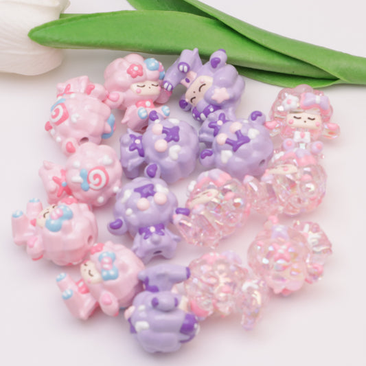 FS5035- Baa Baa Sheep Hand Painted Beads