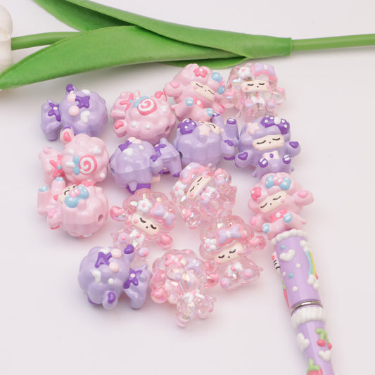 FS5035- Baa Baa Sheep Hand Painted Beads