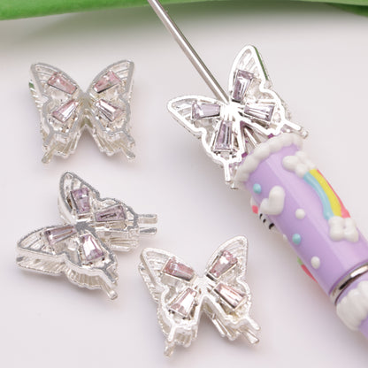 FS3774- 19 * 20Mm Butterfly Diamonds Alloy Beads Zircon Butterfly Beads