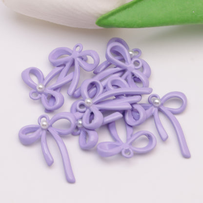 FS4873-25*20mm Pearl-Embellished Bows And Pendant