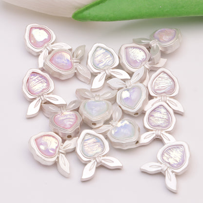 FS4540-17.5*16mm Rabbit Ear Fine-Hole Love Beads   No Fit Pen
