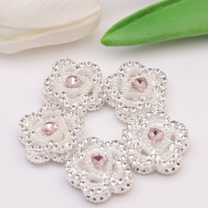 FS4478- 39mm Flower Zircon Beads, Zircon Diamond
