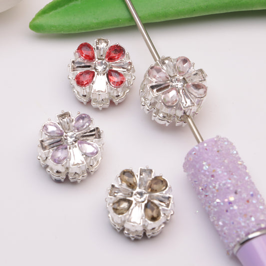 FS3772-18mm Cross Drop Diamonds Alloy Beads Cross Drop Diamonds Alloy Beads