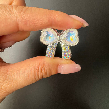 FS0958- Mixed Color Alloy Heart-shaped Bow With Multiple Holes Fit For Beadable Pens