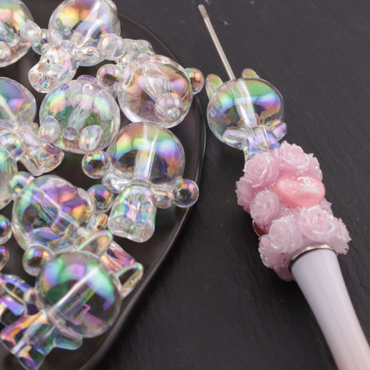 FS3509- 35*29mm UV Electroplated SP Transparent Base Beads