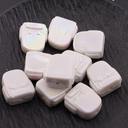 FS4229-26*24mm UV Plated Schoolbag Bottom Beads