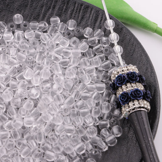 FS5212- 6mm Clear Round Based Beads Fit For Pen