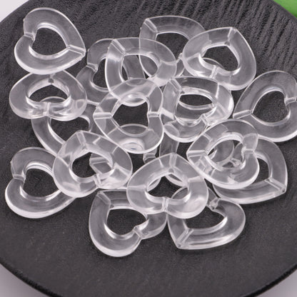 FS5335- 27mm Heart Based Beads With Hollowed-Out Heart Bottom, Thickness 6mm, Fit Pen