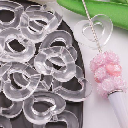 FS5335- 27mm Heart Based Beads With Hollowed-Out Heart Bottom, Thickness 6mm, Fit Pen