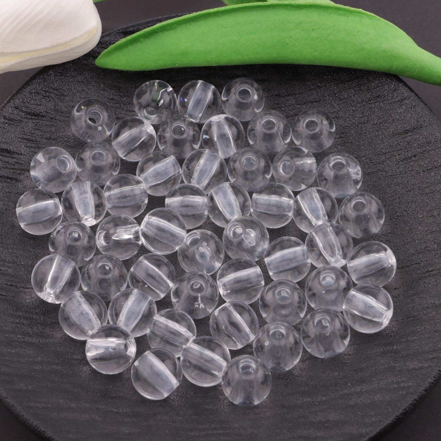 FS5577- 12mm Clear Round Based Beads Fit For Pen