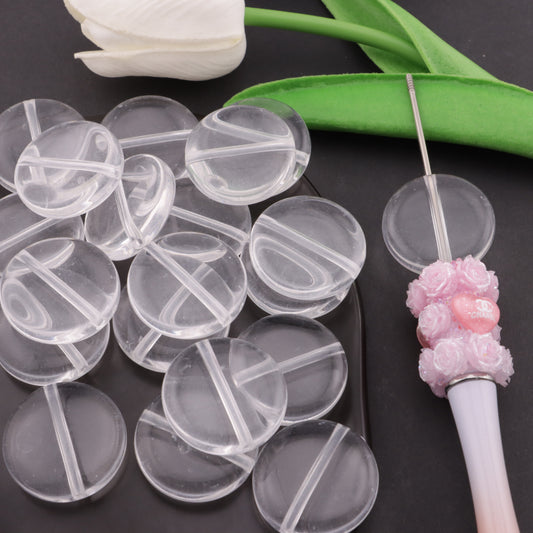 FS0387- 27mm Round Plate Based Beads Round Plate Base Beads, Thickness 9Mm Thick