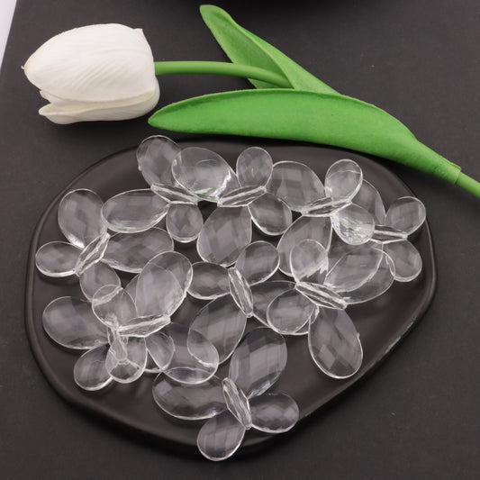FS1799- 35*45mm Clear Butterfly Beads, Transparent Large Butterfly Base Beads