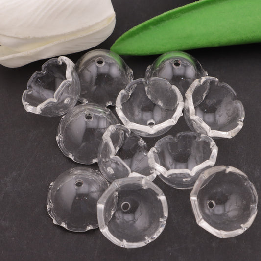 FS3028- 18×22mm Half Round Beads With Wavy Edges