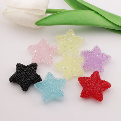 FS5152- 29mm Translucent Sugar Star-shaped Beads