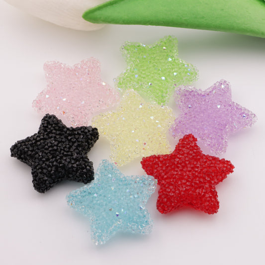 FS5152- 29mm Translucent Sugar Star-shaped Beads
