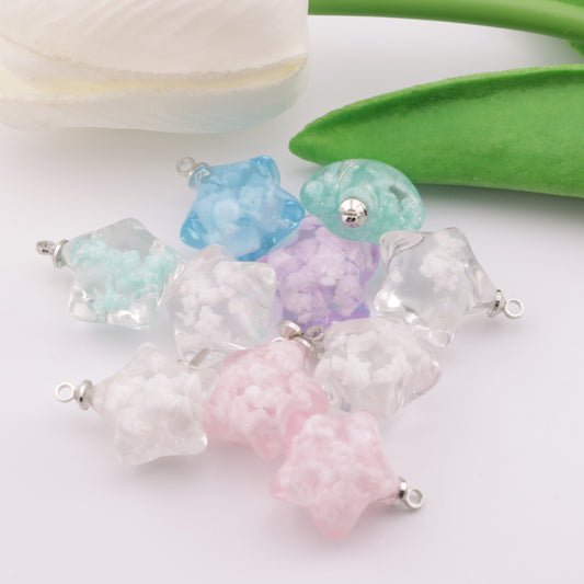 FS3332-16mm Glow-in-the-dark Cloud And Star Pendant