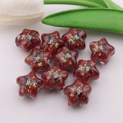 FS3384-21mm Stars Pop Mart Oil Painting Beads