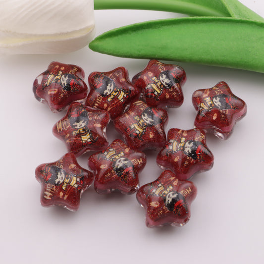 FS3384-21mm Stars Pop Mart Oil Painting Beads