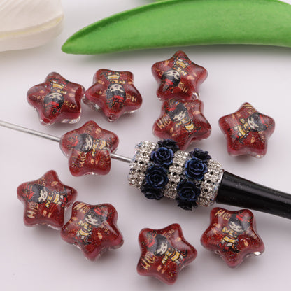 FS3384-21mm Stars Pop Mart Oil Painting Beads