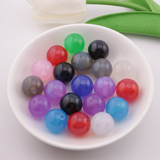 FS3541- 16mm Fine Glitter Luminescent Resin Beads