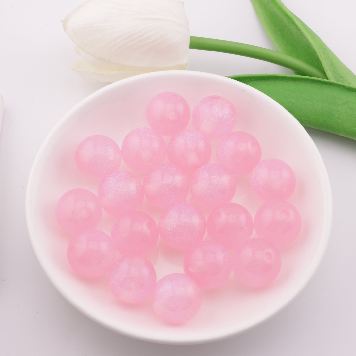 FS3541- 16mm Fine Glitter Luminescent Resin Beads