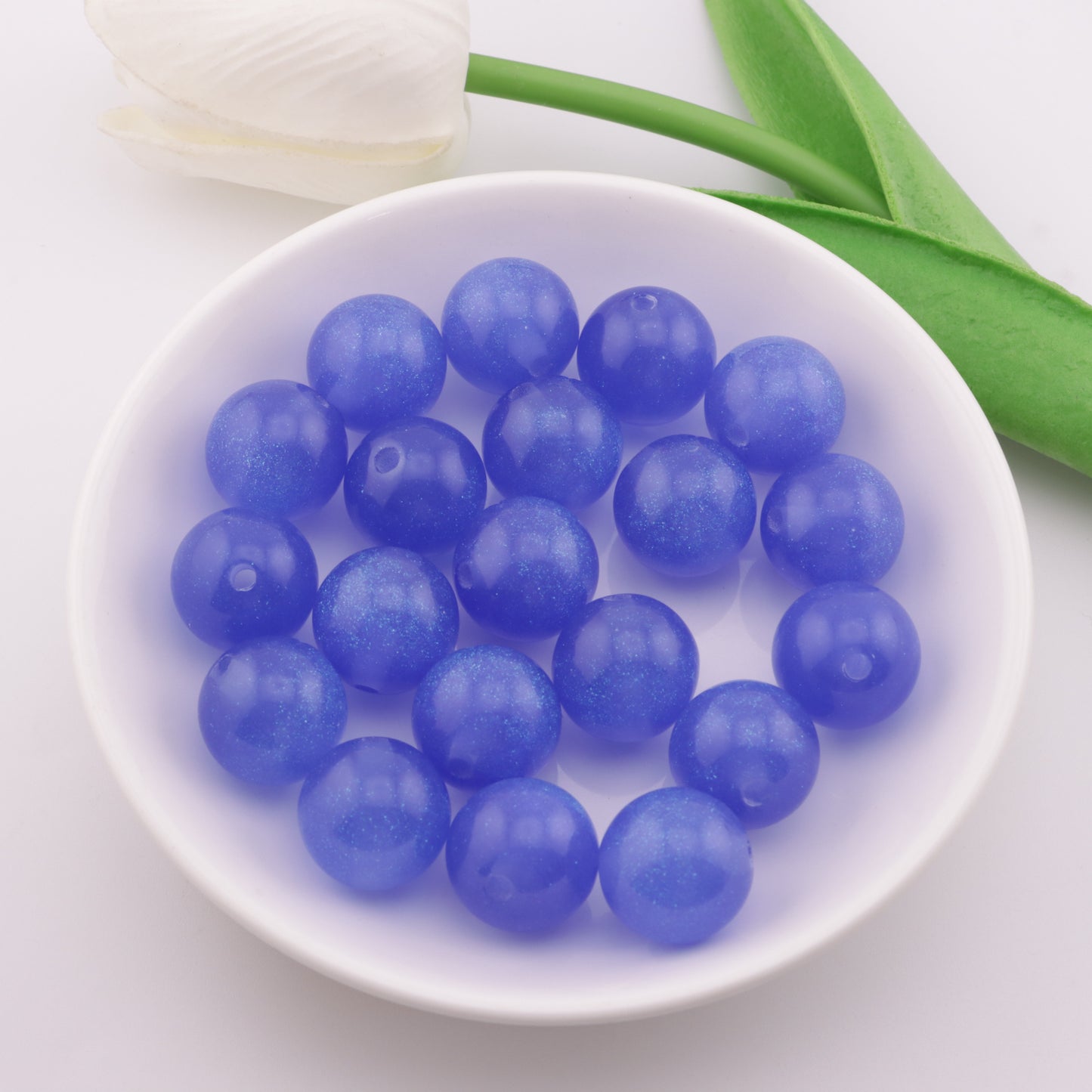 FS3541- 16mm Fine Glitter Luminescent Resin Beads
