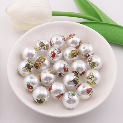 FS2003- 16mm Paw Patrol Printed Pearls