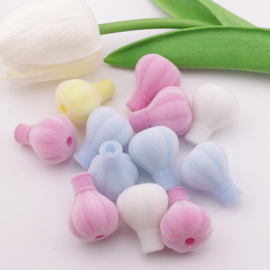 FS2321- Flocked Hot Air Balloon Beads