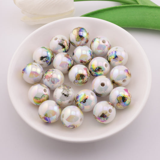 FS1994- 16mm One Piece Printed Beads