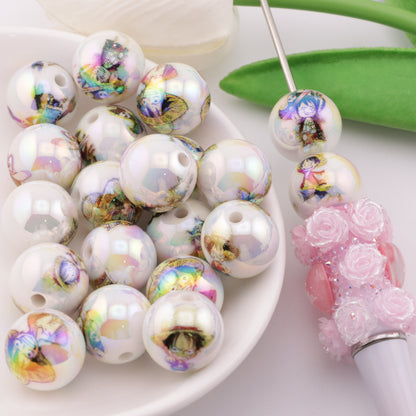 FS1994- 16mm One Piece Printed Beads