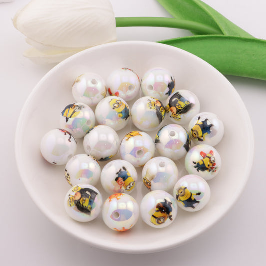 FS0422- 16mm Minions Printed Beads