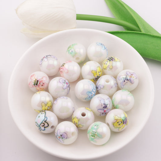 FS0575- 16mm UV Printed Beads